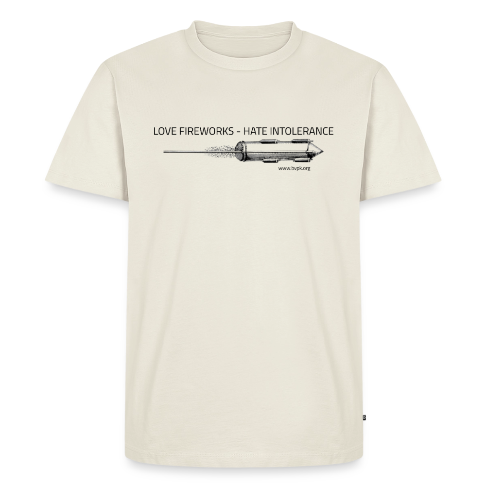 Männer Premium T-Shirt Love Fireworks - Naturweiß
