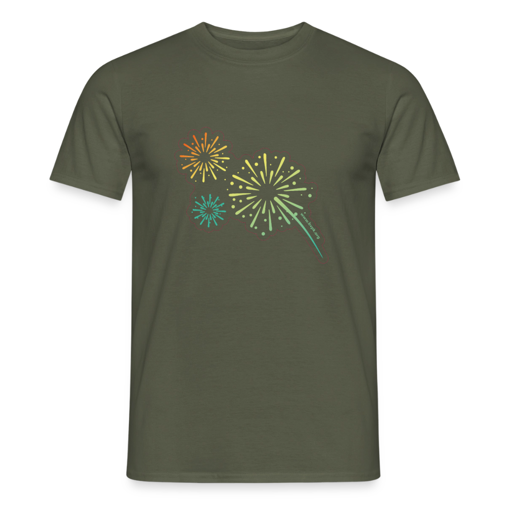 Funken Männer T-Shirt - Militärgrün