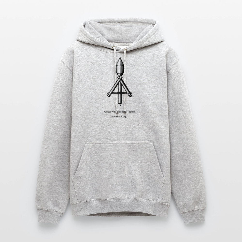 Unisex Hoodie Kunst Wissenschaft Technik - Hellgrau meliert