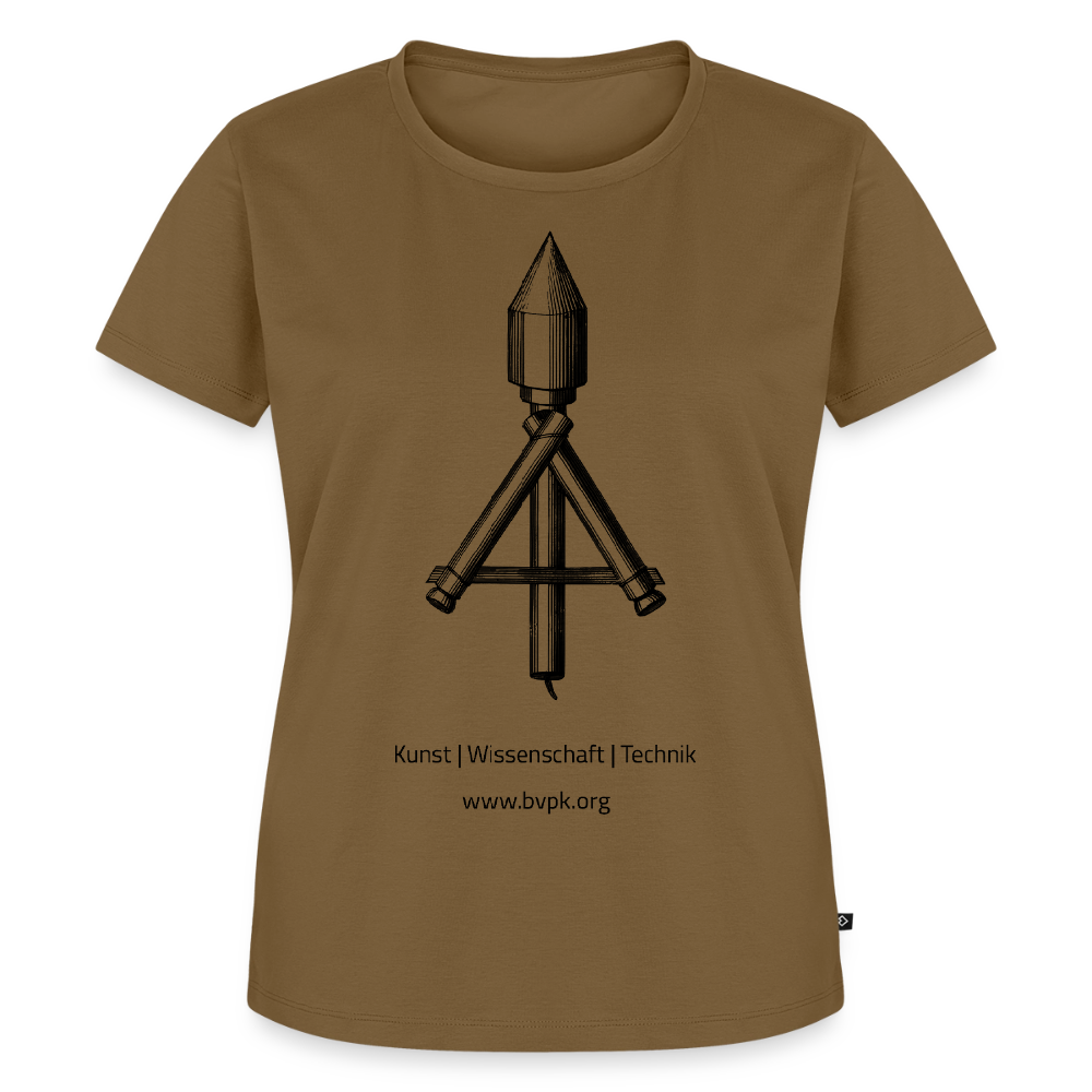 Frauen Premium T-Shirt Kunst Wissenschaft Technik - Nussbraun