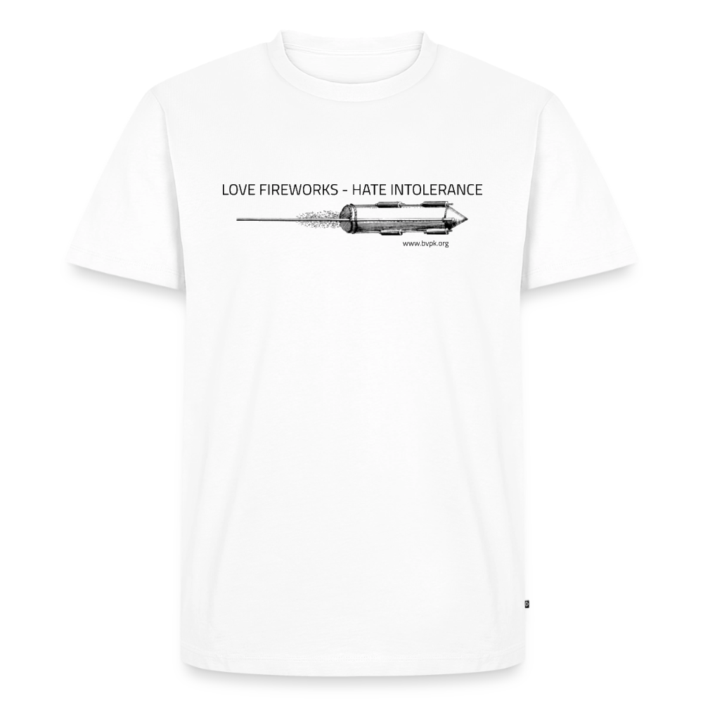 Männer Premium T-Shirt Love Fireworks - Weiß