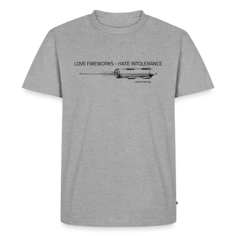 Männer Premium T-Shirt Love Fireworks - Grau meliert