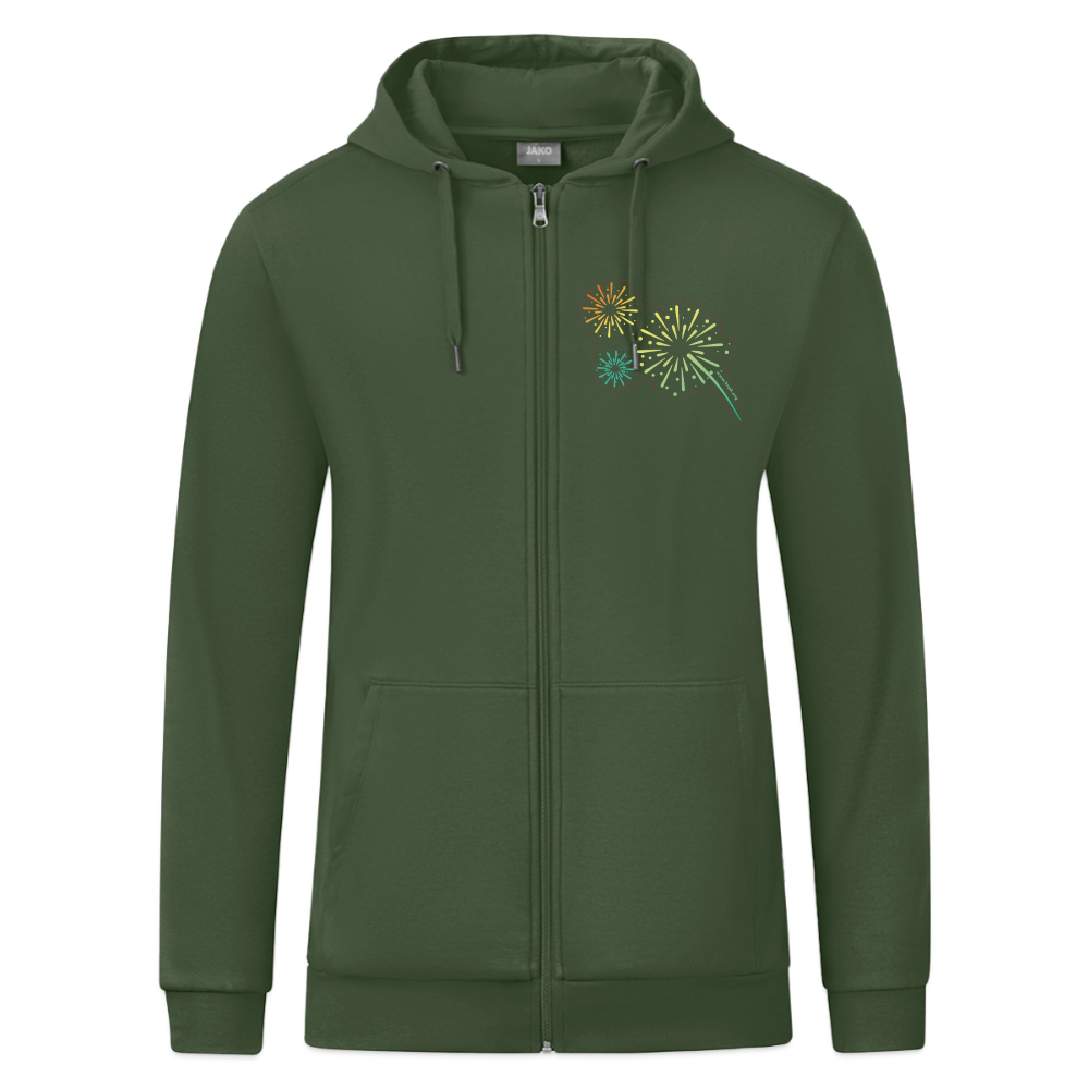 Feuerwerksblume JAKO Kapuzenjacke Organic - Tannengrün