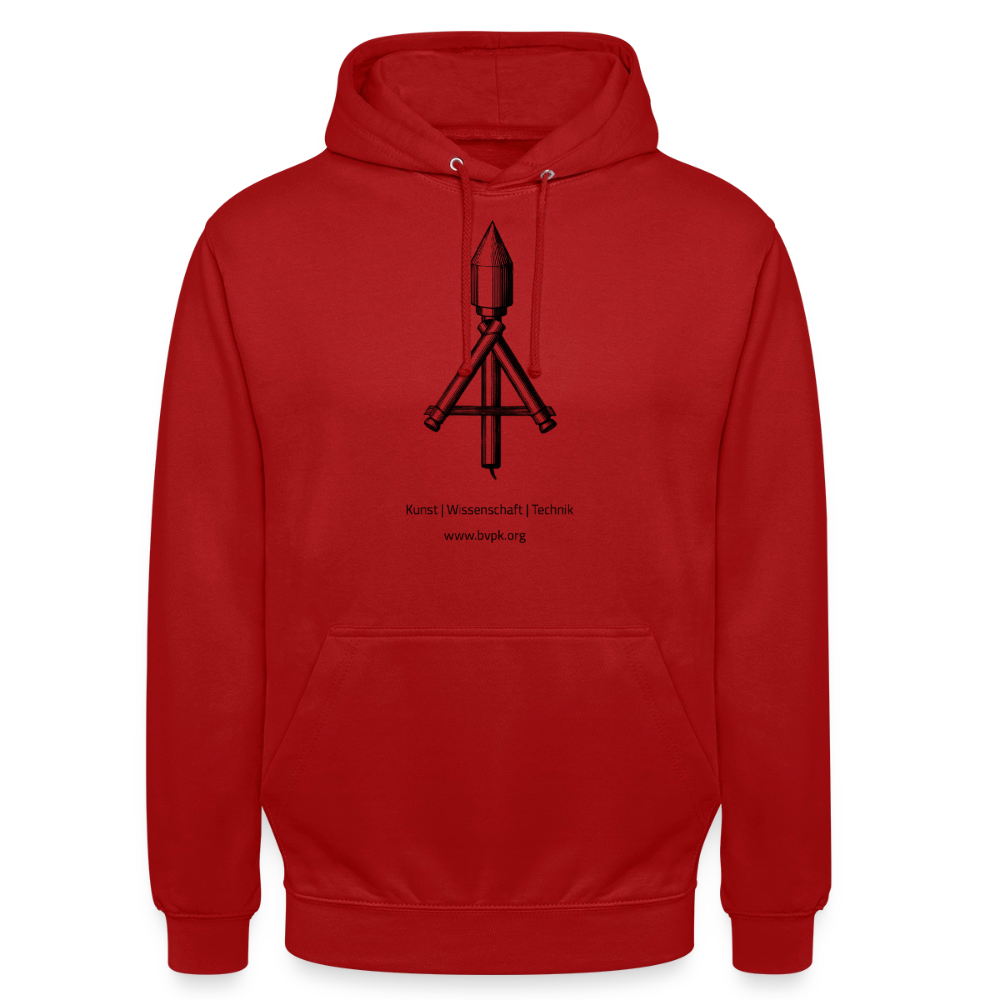 Unisex Hoodie Kunst Wissenschaft Technik - Rot