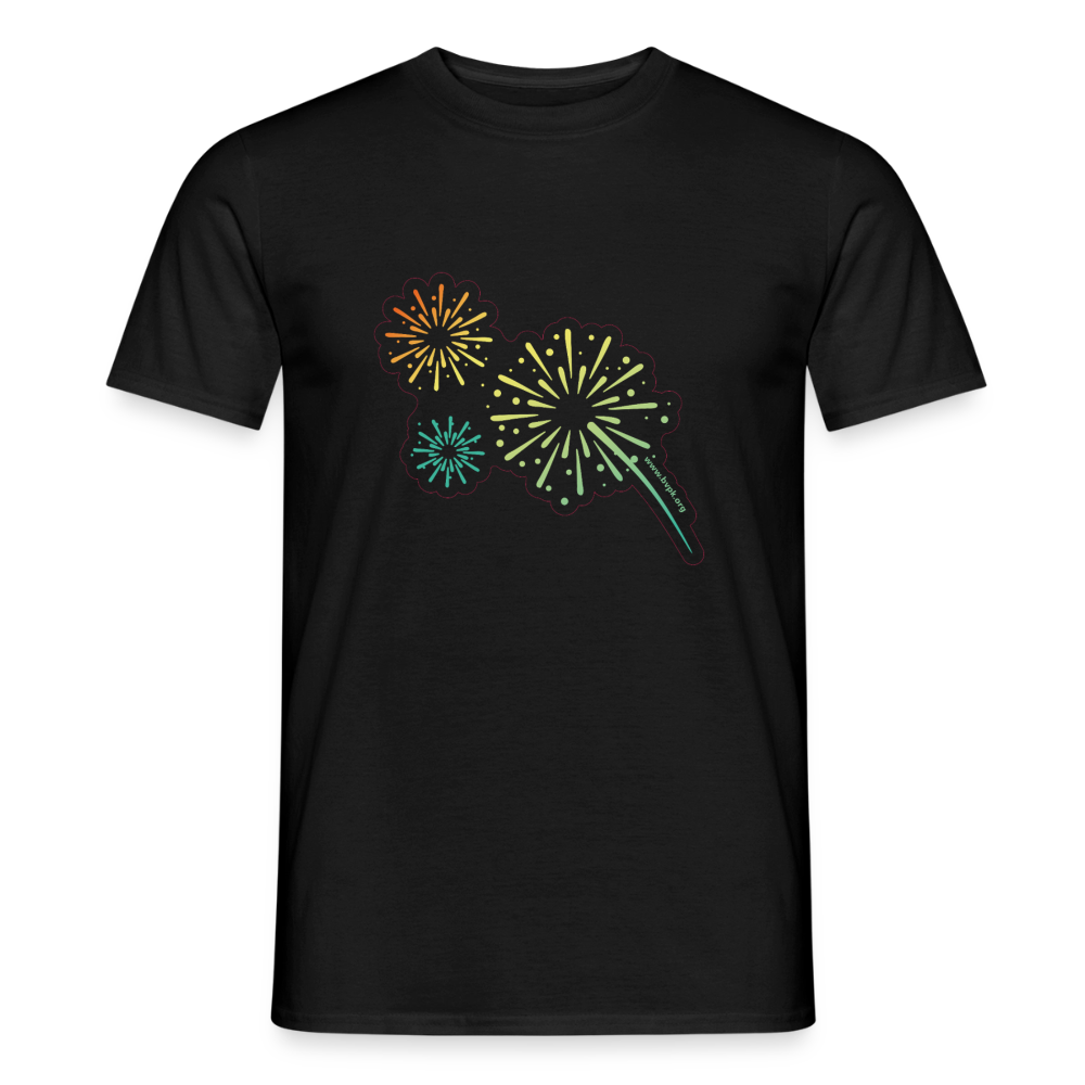 Funken Männer T-Shirt - Schwarz