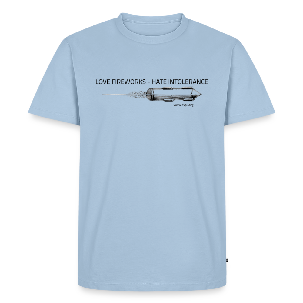 Männer Premium T-Shirt Love Fireworks - Hellblau