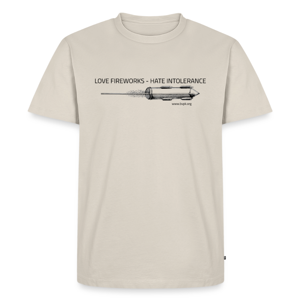 Männer Premium T-Shirt Love Fireworks - Beige