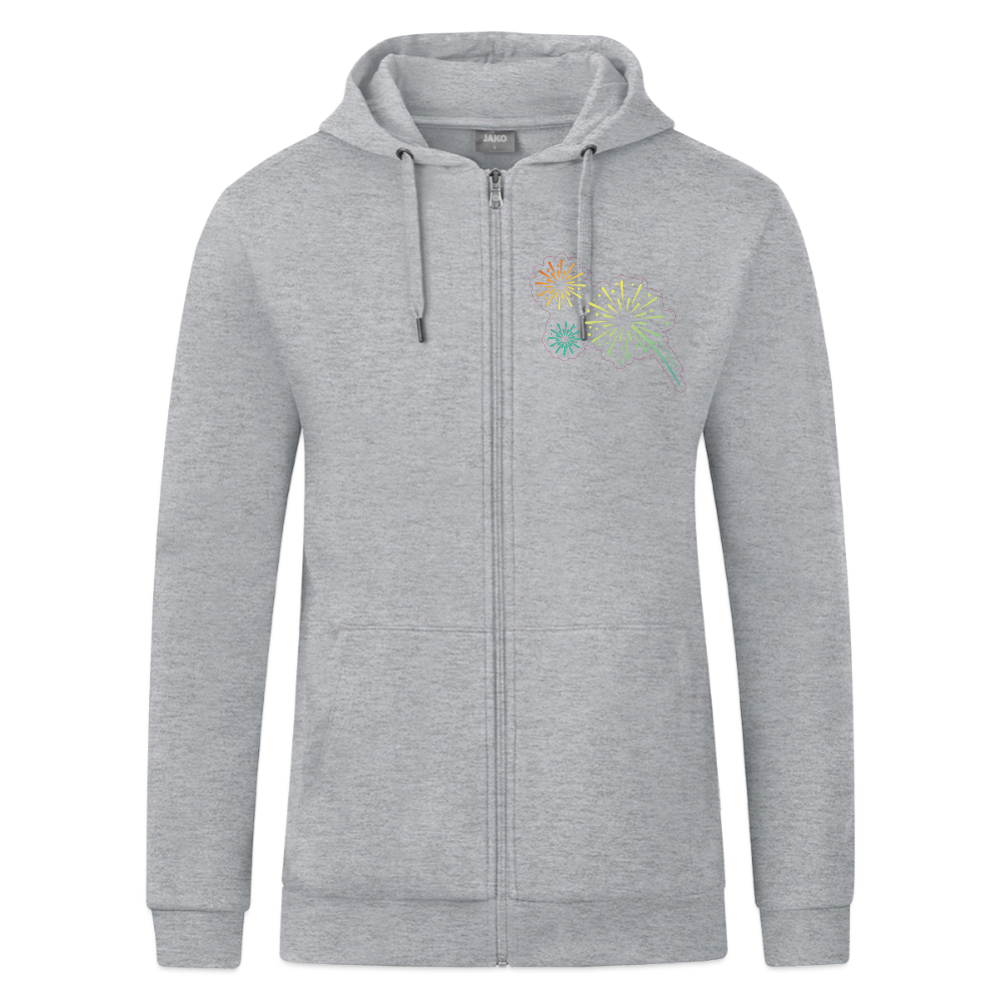 Feuerwerksblume JAKO Kapuzenjacke Organic - Grau meliert