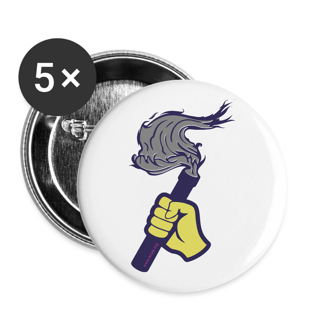 Buttons mittel 32 mm (5er Pack) Always Pyro - Weiß