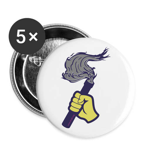 Buttons mittel 32 mm (5er Pack) Always Pyro - Weiß