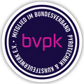 Sticker Größe S (10 x 10 cm) bvpk Mitglied - Mattweiß