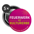 Buttons mittel 32 mm (5er Pack) Kulturerbe - Weiß