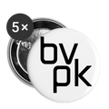 Buttons mittel 32 mm (5er Pack) bvpk Logo - Weiß