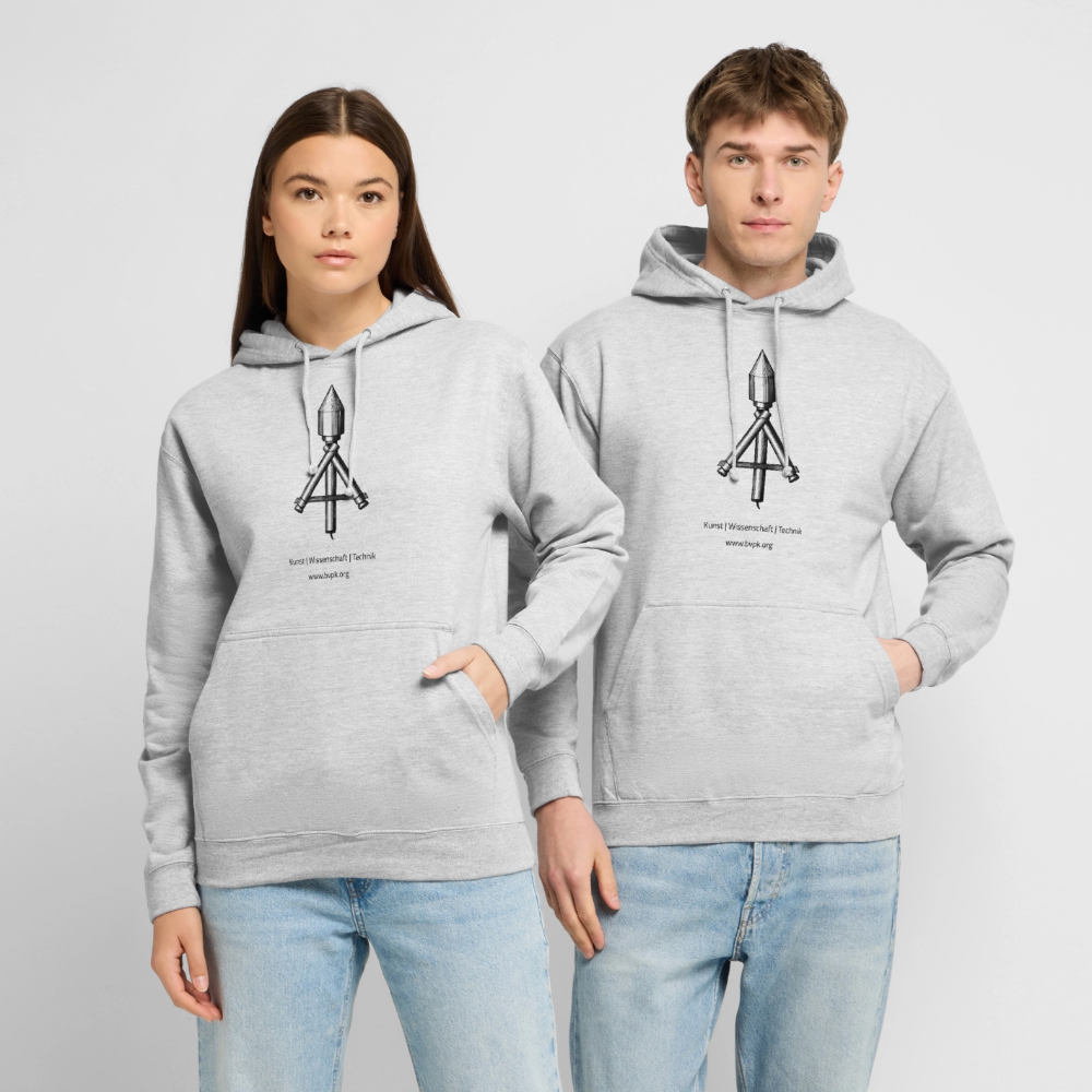 Unisex Hoodie Kunst Wissenschaft Technik - Hellgrau meliert