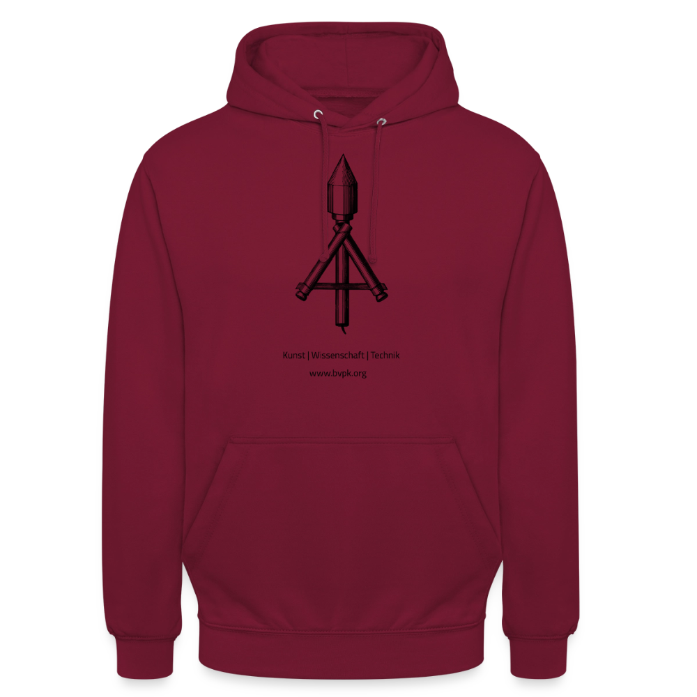 Unisex Hoodie Kunst Wissenschaft Technik - Bordeaux